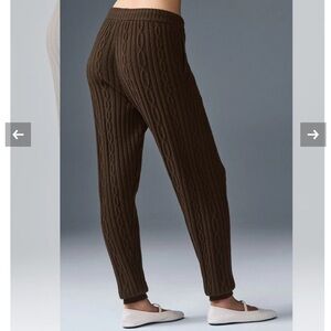 Alo Yoga Joggers Brown Cozy Lounge Pants Size M